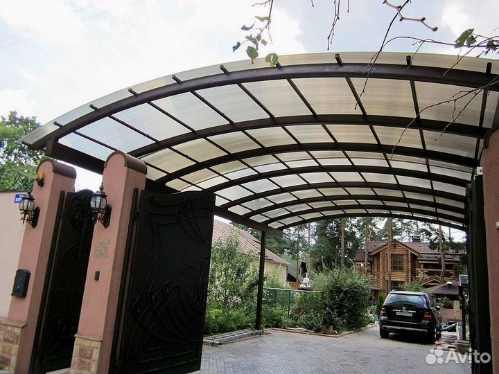 Навесы из Поликарбоната и Профнастила