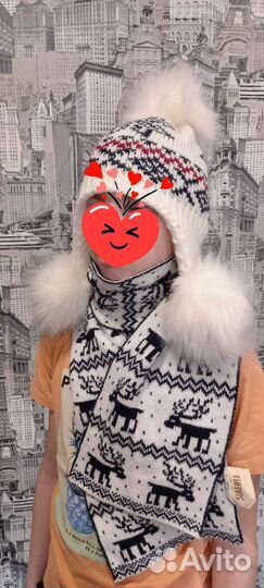 Комплект шапка и шарф