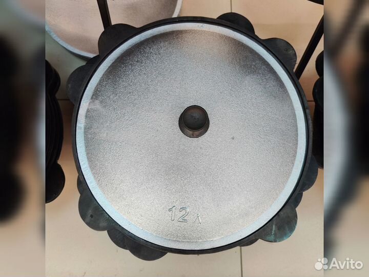 Казан чугунный 12л премиум Наманган + крышка