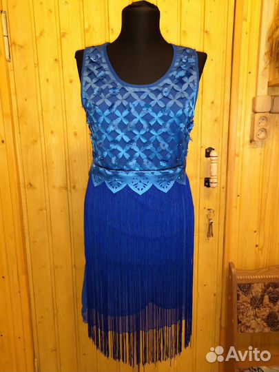 Платье синее