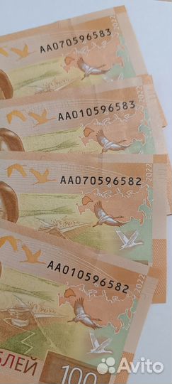 Банкнота 100 рублей Ржев. Купюра Ржев