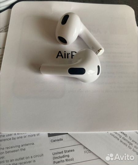 Беспроводные наушники apple airpods 3