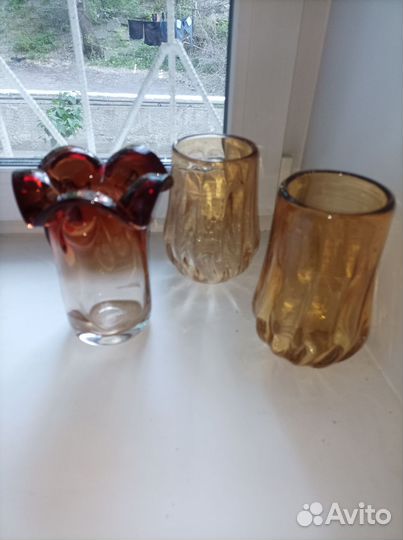 Вазы чехия и хрусталь СССР