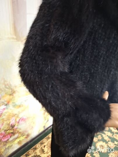 Шуба из норки вязанка 44 46 48