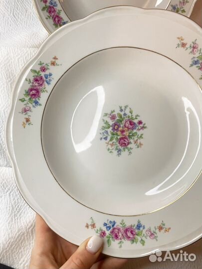 Тарелки Польша KPM фарфор/СССР(2шт)
