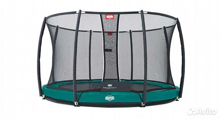 Батут Berg Elite InGround Red 380 с сеткой Safety