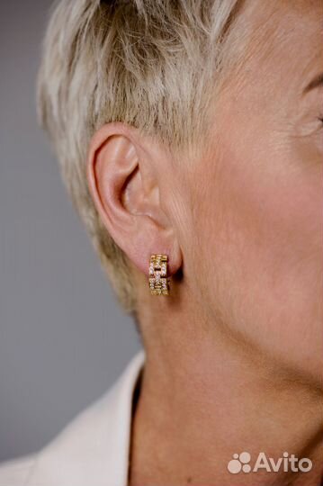 Серьги Cartier Yellow Gold Diamond Maillon Panther