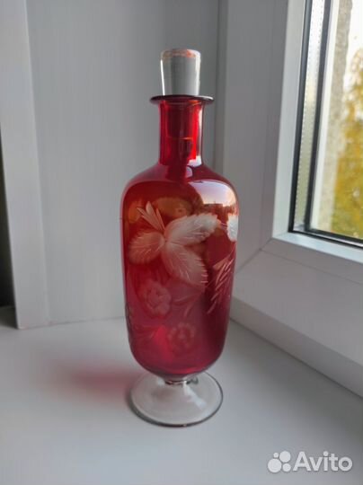 Штоф графин рубиновый СССР
