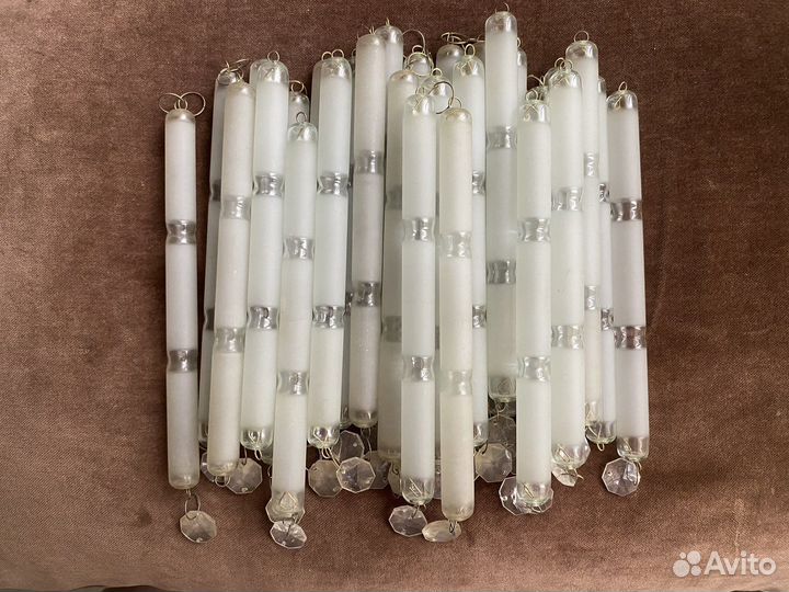 Стеклярусы висюльки подвески стеклянные для люстры