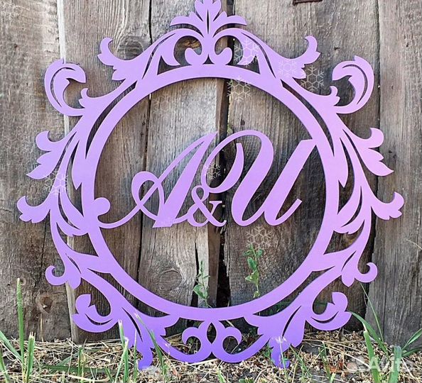 Монограмма на свадьбу (любого цвета)