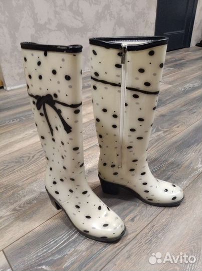 Резиновые сапоги женские утеплённые 38