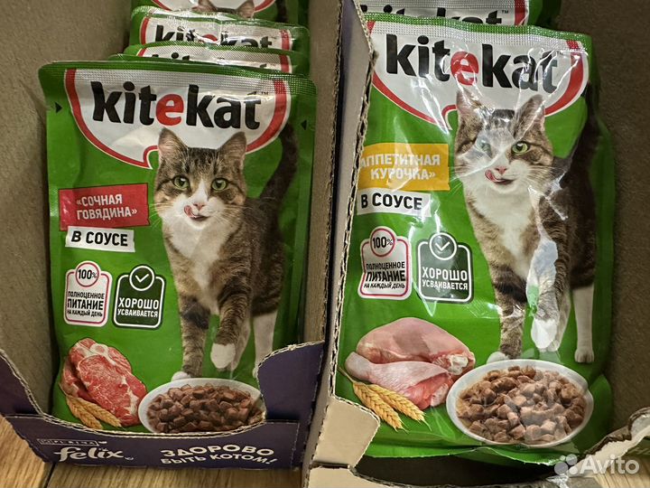 Влажный корм для кошек kitekat китикэт