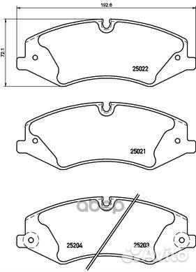 Колодки передние LR051626 P44022 Brembo