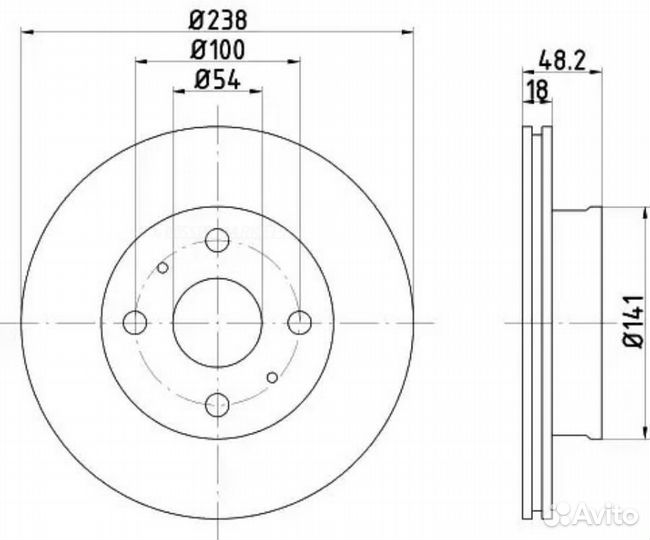 Nisshinbo ND1053K Диск тормозной перед