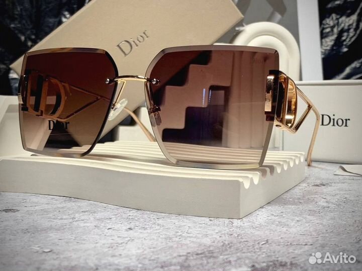 Очки женские dior золотые