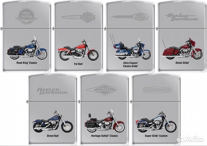 Зажигалки Zippo - Байки Harley Davidson