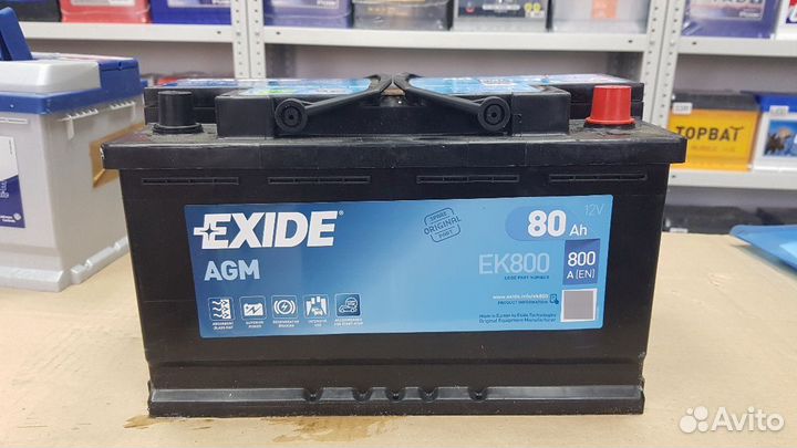 Exide EK800 AGM 80Ah 800A
