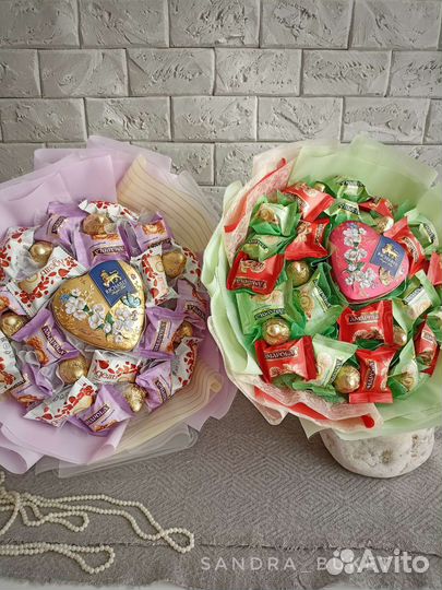 Сладкий букет, подарок из конфет