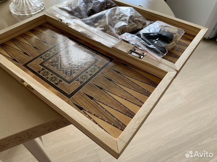 Шахматы шашки нарды (новые) деревянные