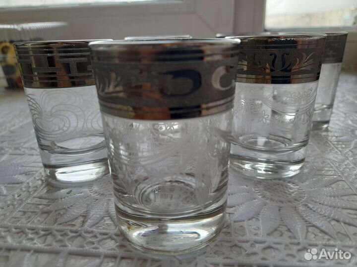 Стопка серебро- 6 штук