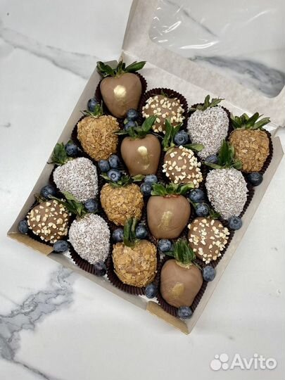 Клубника в шоколаде, клубничный набор, бокс