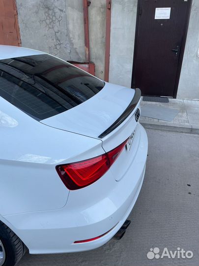 Спойлер крышки багажника Audi A3 2013-2019 (чёрный