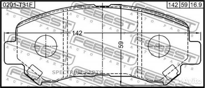 Febest 0201T31F колодки тормозные передние
