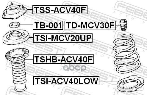 Опора амортизатора TSS-ACV40F TSS-ACV40F Febest
