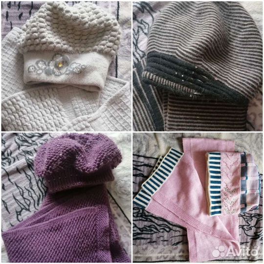 Комплект шапка, шарф