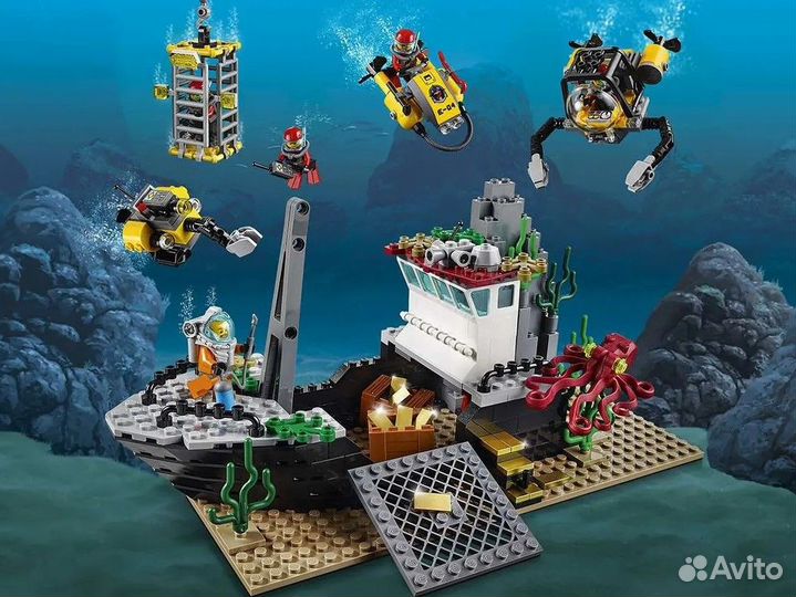 Аналог lego City 60095 Корабль исследователей морс