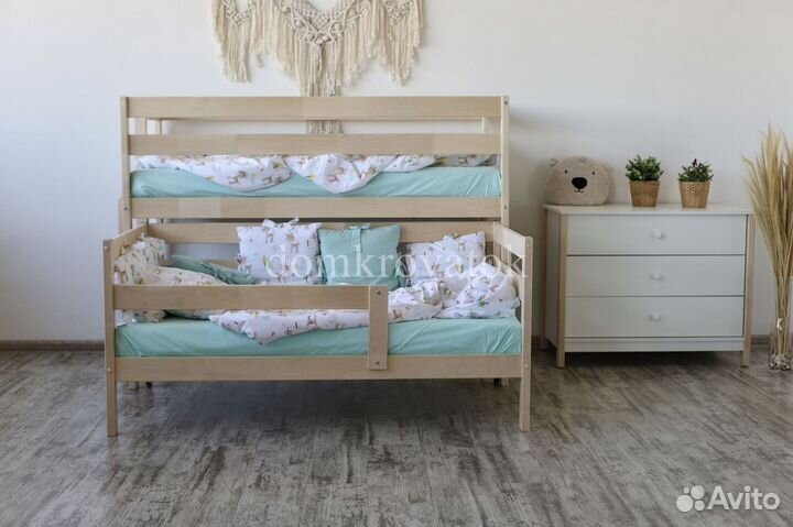 Детская двухъярусная выкатная кровать