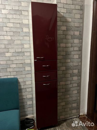 Шкаф пенал для ванной бу с корзиной