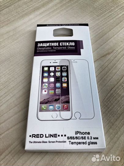 Защитное стекло iPhone SE, 5, 5S, 5C