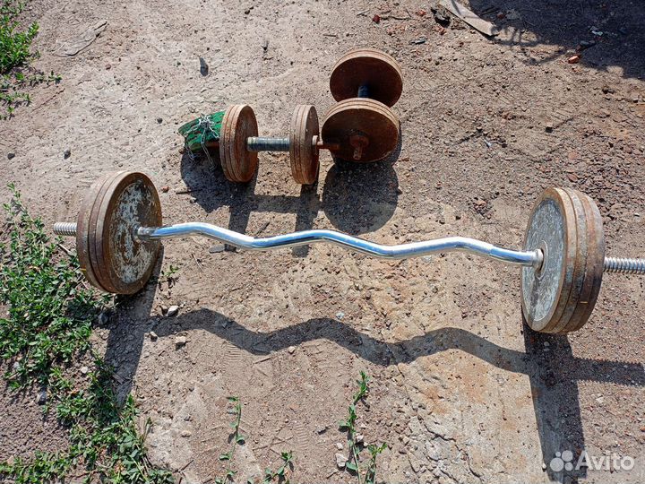 Штанга с блинами