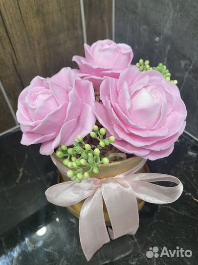 Букет из мыльных роз