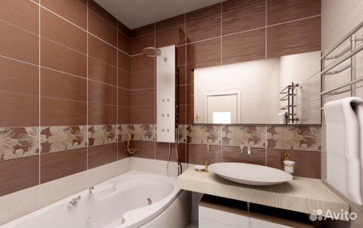 Плиточник. Ремонт ванной. Укладка кафельной плитки