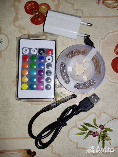 Лента 5 м светодиодная 5050, 2835 полный комплект