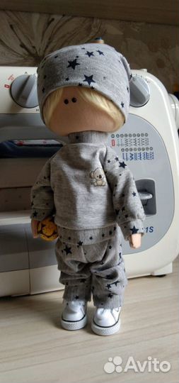 Кукла тильда мальчик спортивный ручная работа