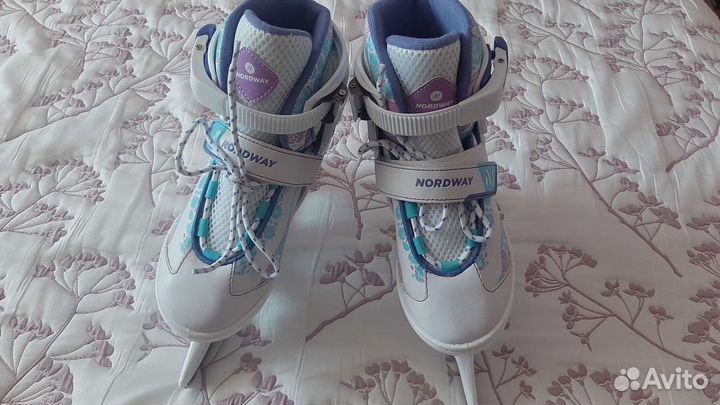 Коньки раздвижные для девочки р.31-36