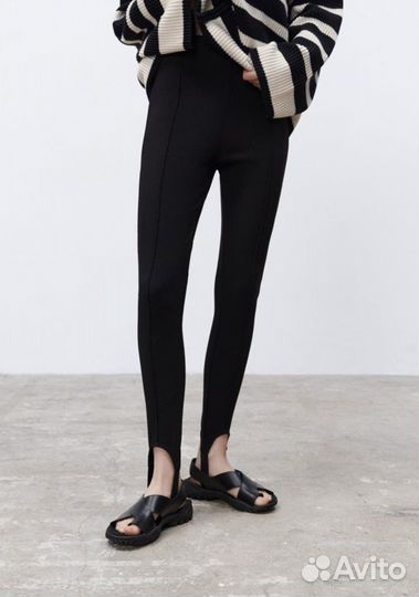 Брюки zara со штрипками