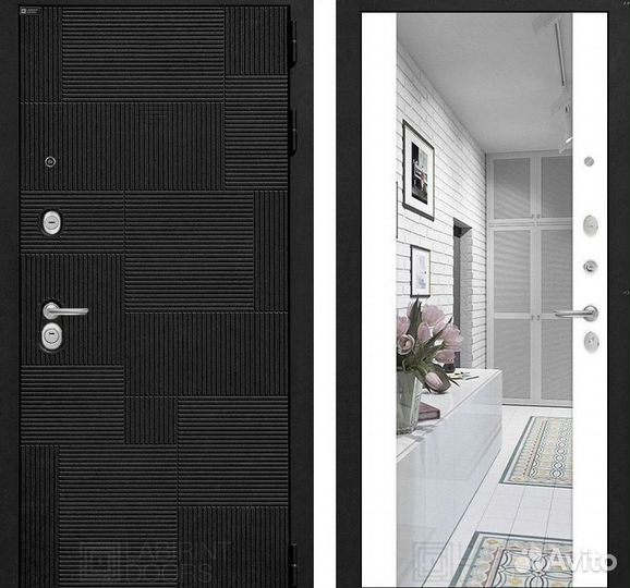 Дверь входная Чёрная шумо-изоляционная