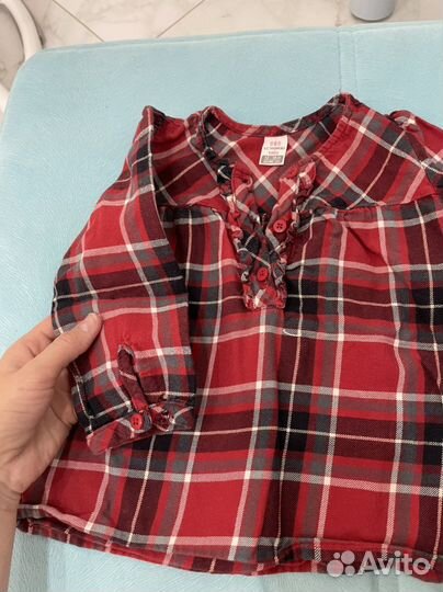 Рубашка в клетку детская