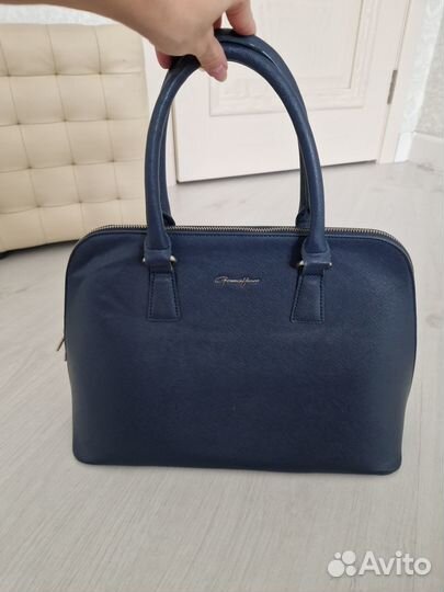 Сумка женская кожаная синяя