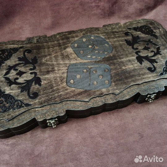 Нарды ручной работы со стеклом