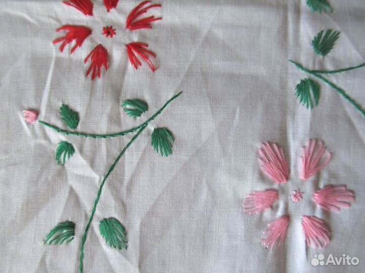 Накомодник №13 с вышивкой х/б 87х41 винтаж