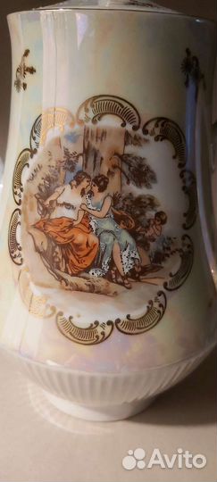 Фарфоровый чайник кофейник новый