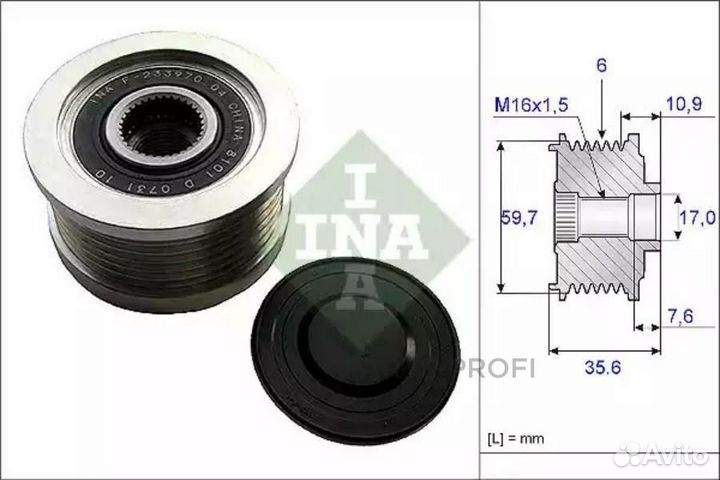 INA 535004610 Шкив генератора