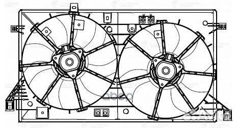 Вентилятор mazda 3(BL) 09- 1.6 радиатора (с