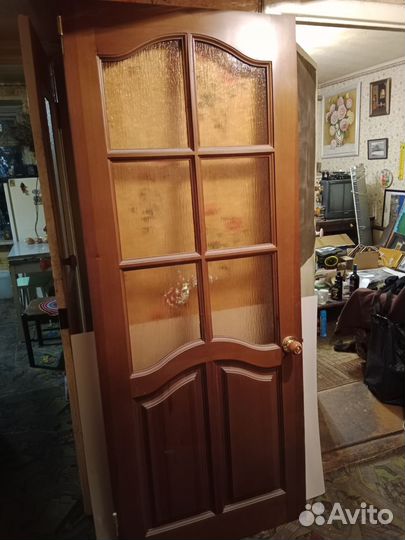 Дверь б.у Йошкар-Ола с наличниками и коробкой