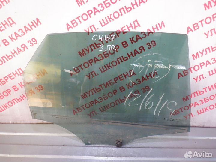 Стекло заднее правое Ситроен C4 B7